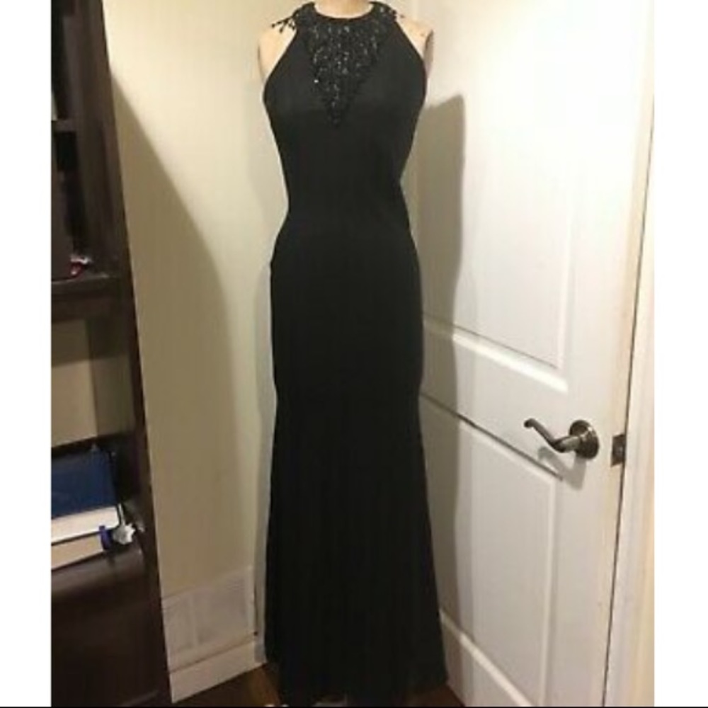 Vera Vang Evining Gown Black Shimmering